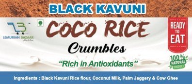 Black Kavuni -Coco Rice Crumbles | கருப்பு கவுனி ஓட்டு மாவு